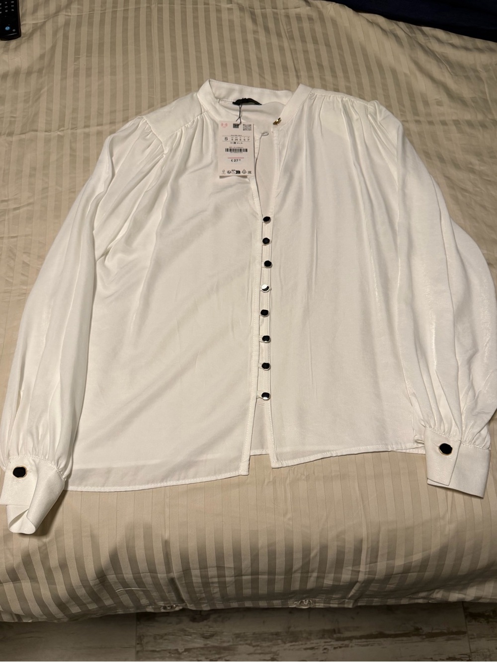 Zara Oversized White Button Down Blouse